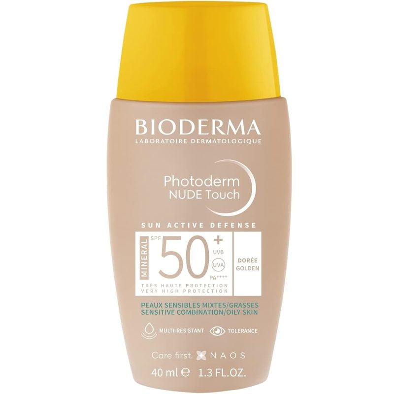 کرم ضدآفتاب بایودرما مدل Bioderma Photoderm Nude Touch Mineral SPF 50+ 40ML