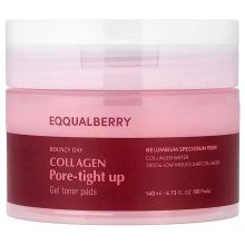 پد تونر ژلی کلاژن اکوال بری EQQUALBERRY Collagen Pore-Tight Up Gel Toner Pads 140ML